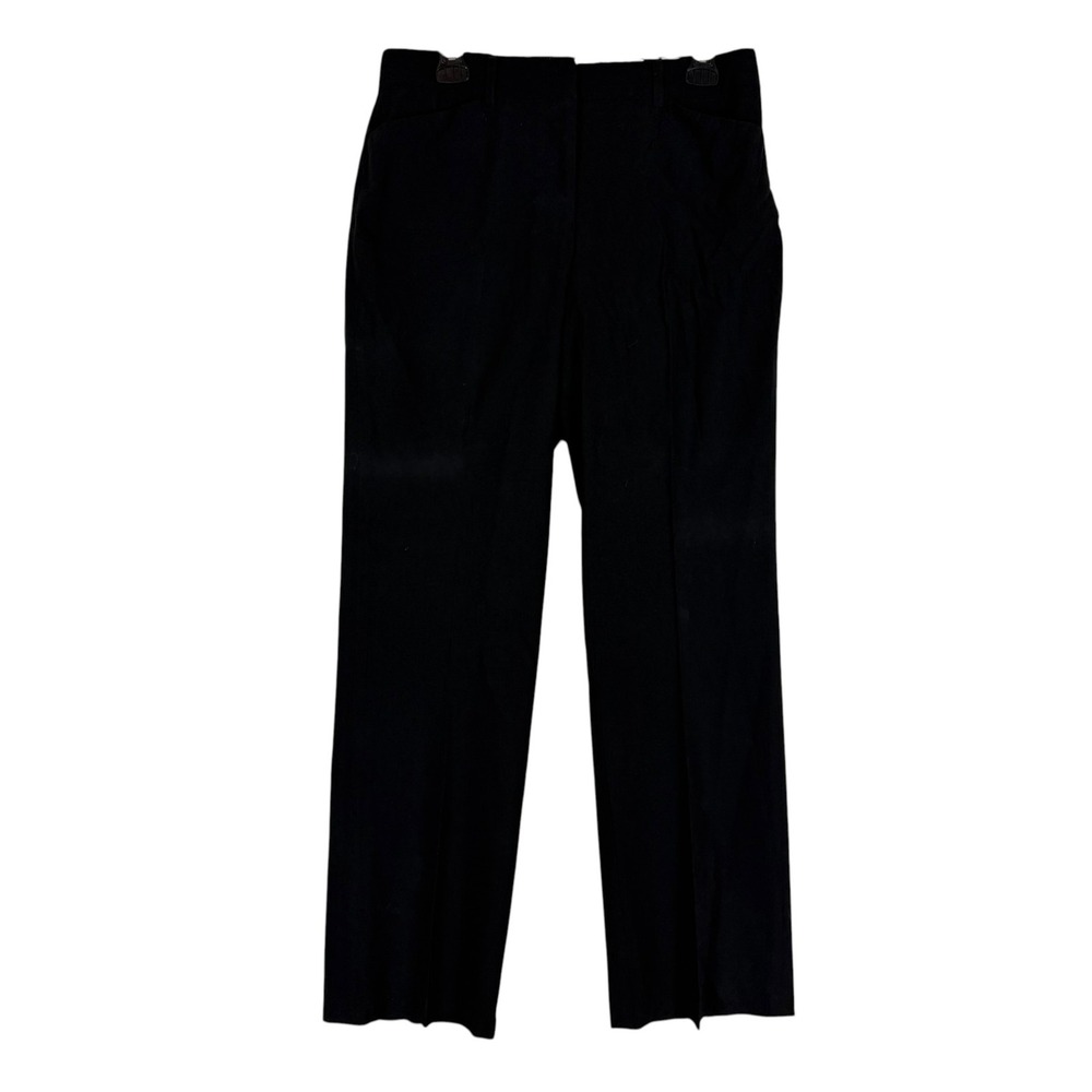 Willi Smith Pants Womens 10 Black Dress Twill Straight Leg Stretch Work Career